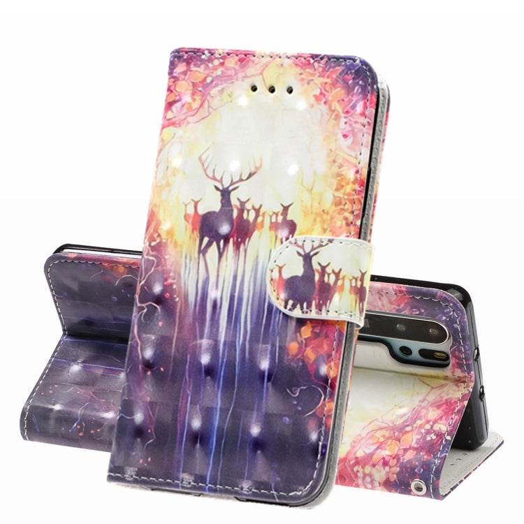 3D Visual Painting Left And Right Open Leather Case for Huawei P30 Pro , With Bracket & Card Slot & Wallet & Bracelet