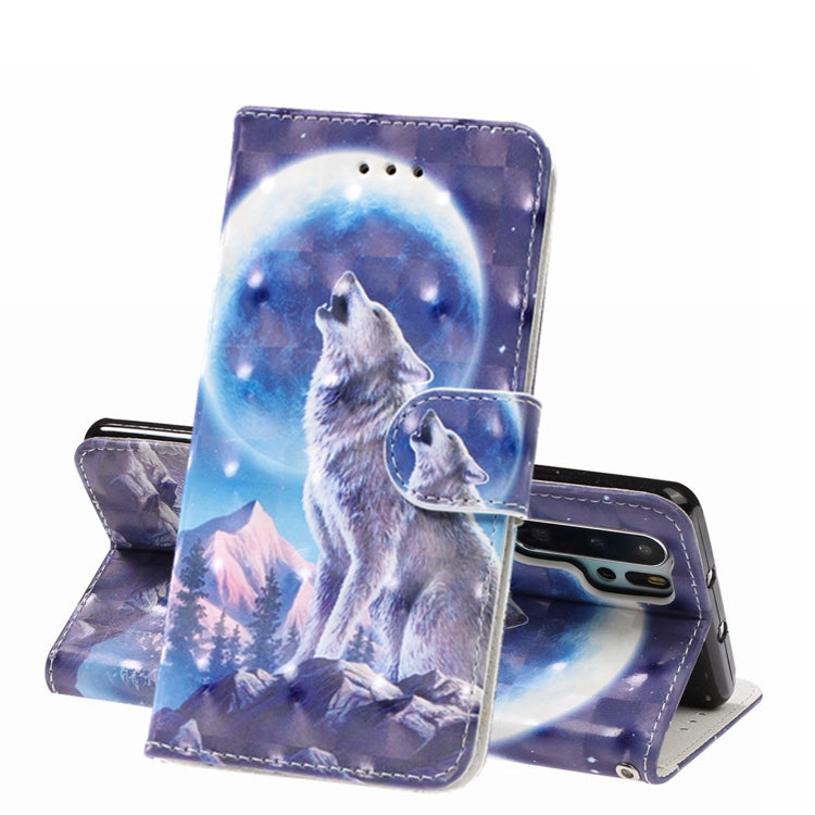 3D Visual Painting Left And Right Open Leather Case for Huawei P30 Pro , With Bracket & Card Slot & Wallet & Bracelet