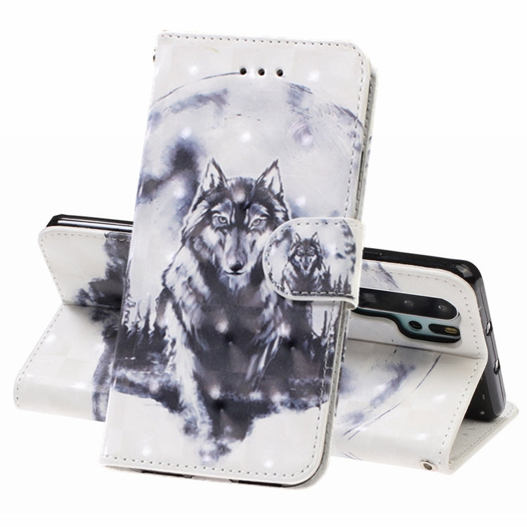 3D Visual Painting Left And Right Open Leather Case for Huawei P30 Pro , With Bracket & Card Slot & Wallet & Bracelet