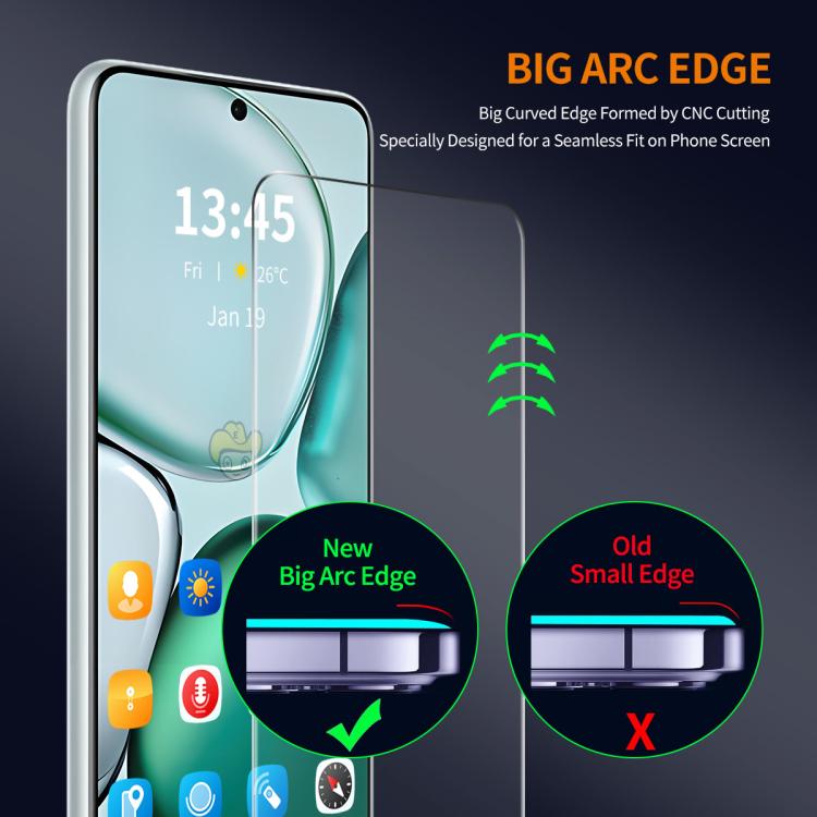 For Xiaomi Poco F7 Ultra 2pcs ENKAY 0.18mm High Aluminum-silicon Tempered Glass Film, Support Ultrasonic Fingerprint Unclock