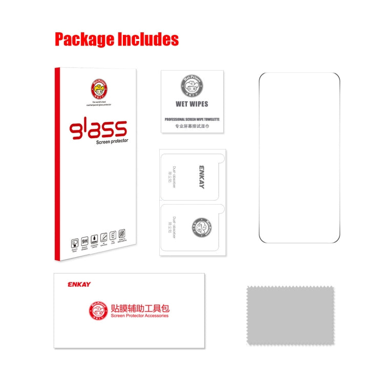 For Xiaomi 15 ENKAY 0.18mm High Aluminum-silicon Tempered Glass Film, Support Ultrasonic Fingerprint Unclock