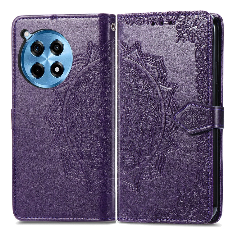 For OnePlus Ace 3 Pro Mandala Flower Embossed Leather Phone Case