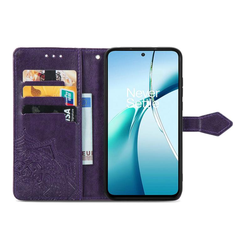 For OnePlus 15 Mandala Flower Embossed Leather Phone Case