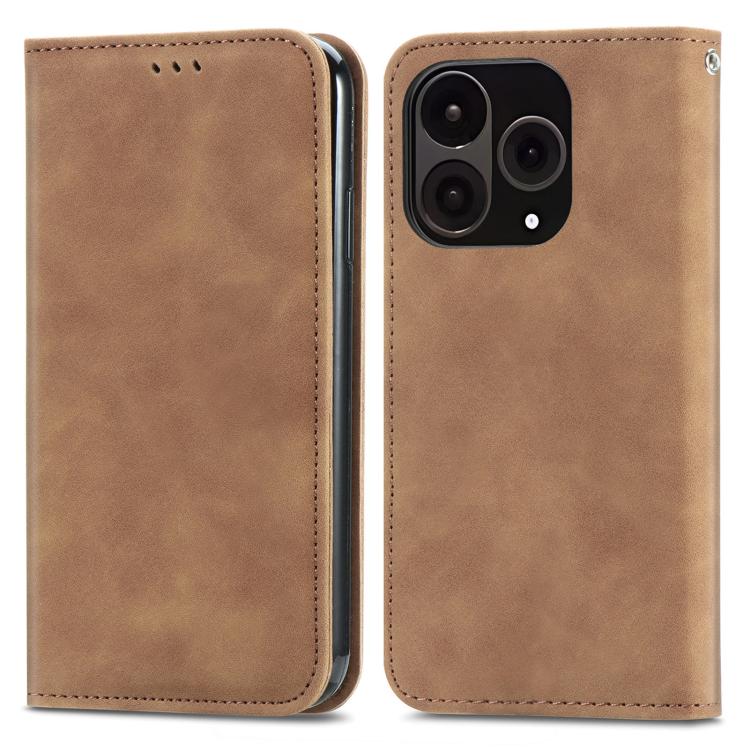 For OnePlus 15 Retro Skin Feel Magnetic Flip Leather Phone Case