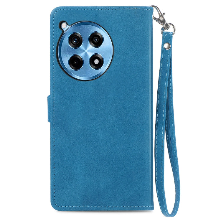 For OnePlus Ace 3 Pro Embossed Flower Zipper Leather Phone Case