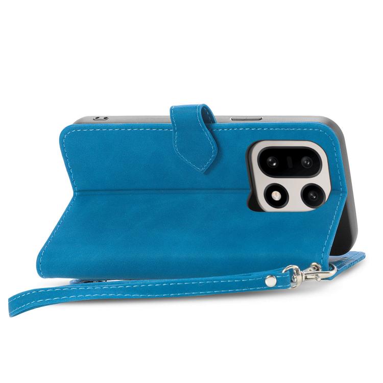 For OnePlus 15 Embossed Flower Zipper Leather Phone Case