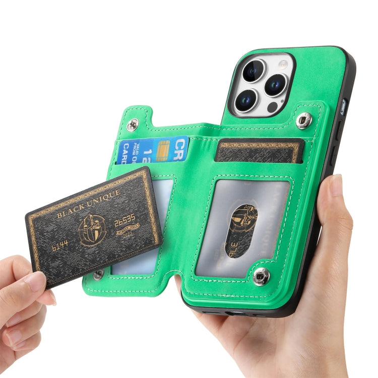 For iPhone 13 Pro Max Retro MagSafe Zipper Wallet Card Bag Back Phone Case