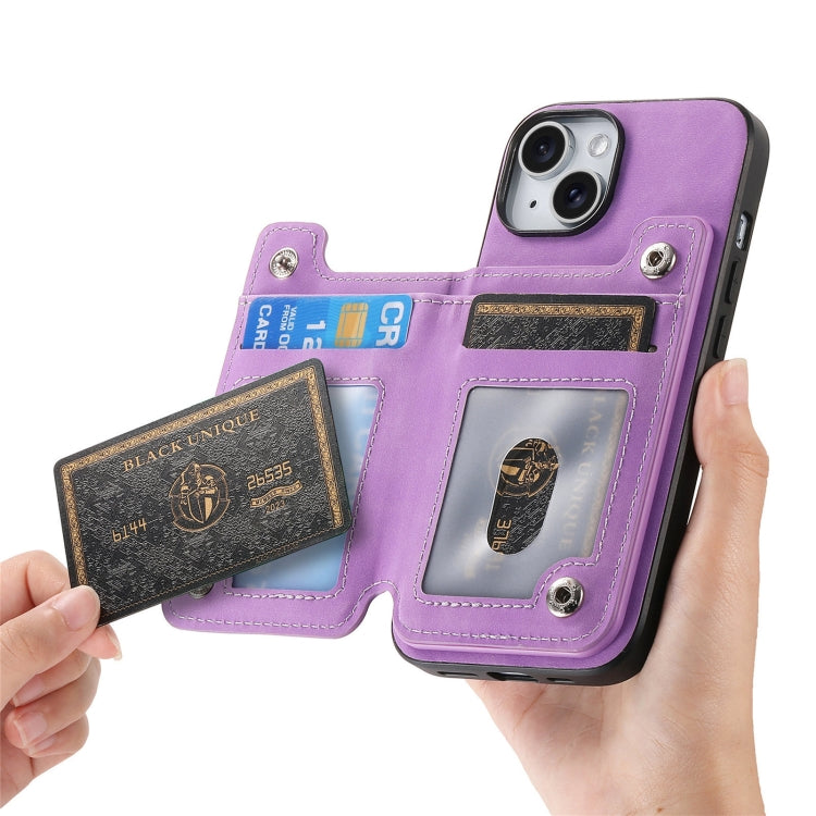For iPhone 13 Retro MagSafe Zipper Wallet Card Bag Back Phone Case