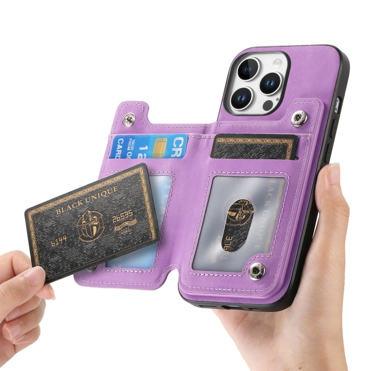 For iPhone 11 Pro Max Retro MagSafe Zipper Wallet Card Bag Back Phone Case