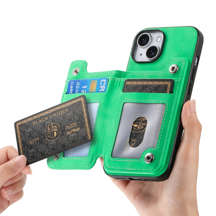 For iPhone 7 Plus / 8 Plus Retro MagSafe Zipper Wallet Card Bag Back Phone Case