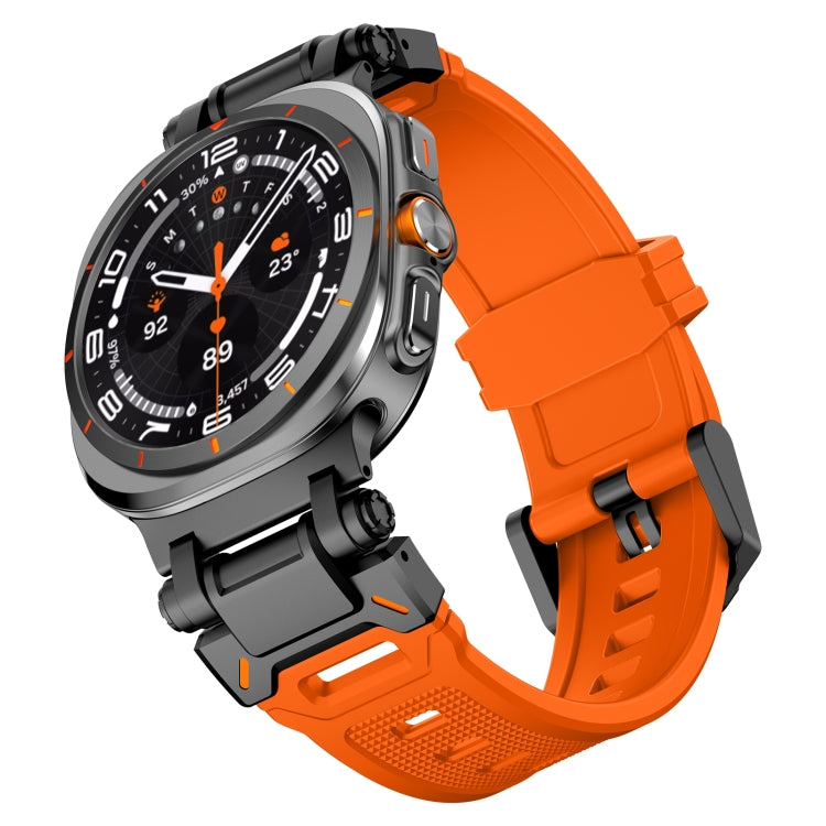 For Samsung Galaxy Watch Ultra 47mm / Ultra 2025 Black Connector Quick Release Silicone Watch Band