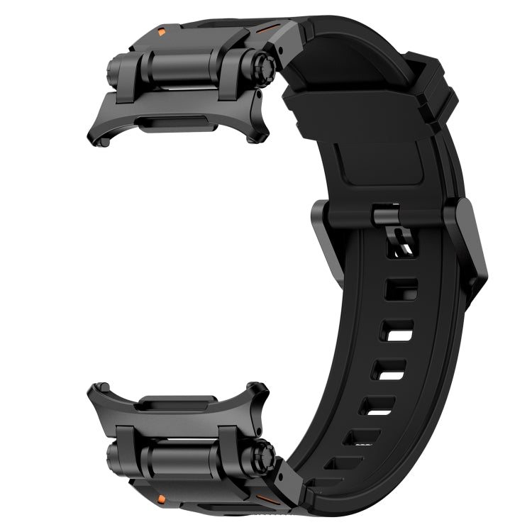 For Samsung Galaxy Watch Ultra 47mm / Ultra 2025 Black Connector Quick Release Silicone Watch Band