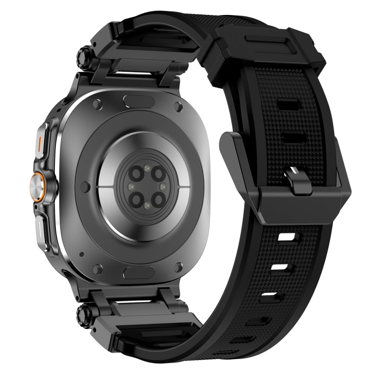For Samsung Galaxy Watch Ultra 47mm / Ultra 2025 Black Connector Quick Release Silicone Watch Band
