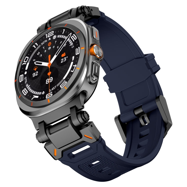 For Samsung Galaxy Watch Ultra 47mm / Ultra 2025 Black Connector Quick Release Silicone Watch Band