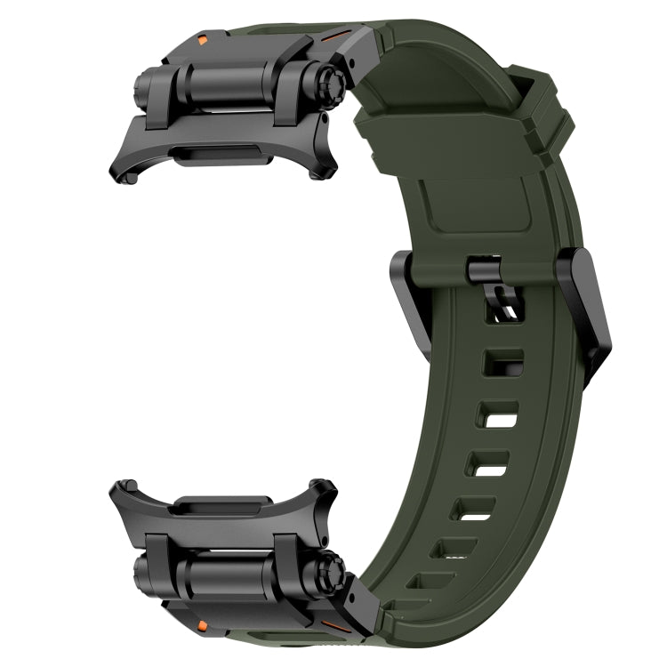 For Samsung Galaxy Watch Ultra 47mm / Ultra 2025 Black Connector Quick Release Silicone Watch Band
