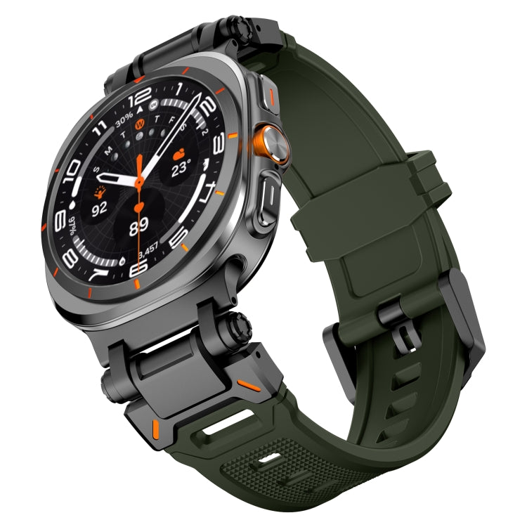 For Samsung Galaxy Watch Ultra 47mm / Ultra 2025 Black Connector Quick Release Silicone Watch Band