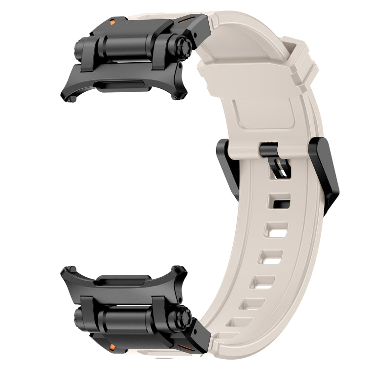 For Samsung Galaxy Watch Ultra 47mm / Ultra 2025 Black Connector Quick Release Silicone Watch Band