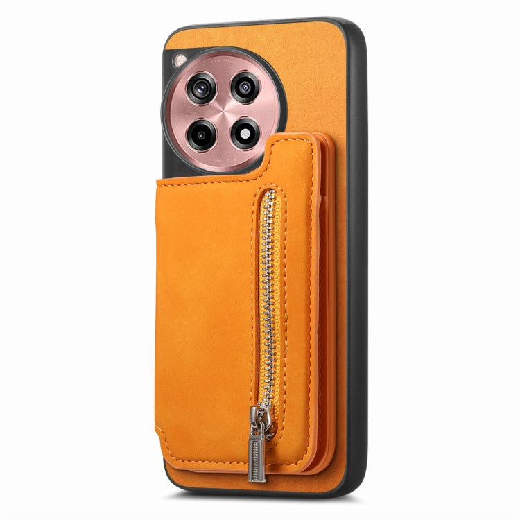 For OnePlus Nord CE4 / Ace 3V Retro MagSafe Zipper Wallet Card Bag Back Phone Case