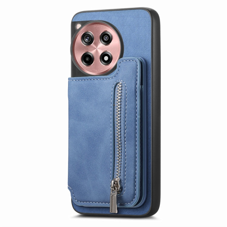 For OnePlus Nord CE4 / Ace 3V Retro MagSafe Zipper Wallet Card Bag Back Phone Case