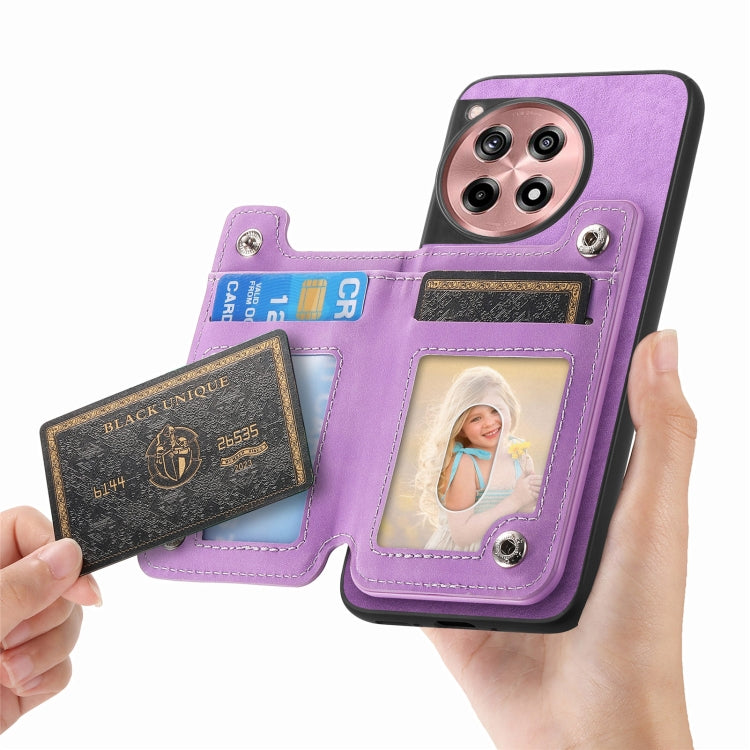 For OnePlus Nord CE4 / Ace 3V Retro MagSafe Zipper Wallet Card Bag Back Phone Case