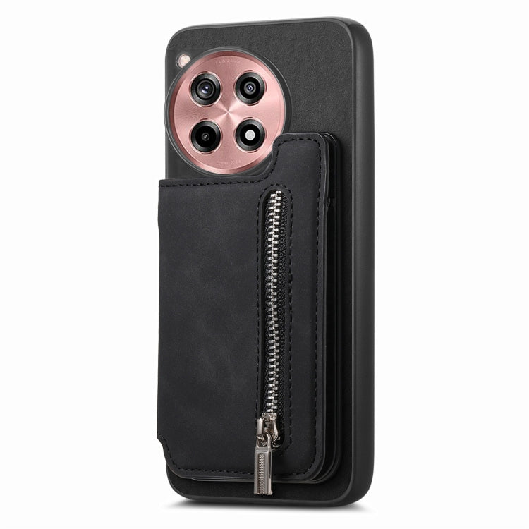 For OnePlus Nord CE4 / Ace 3V Retro MagSafe Zipper Wallet Card Bag Back Phone Case