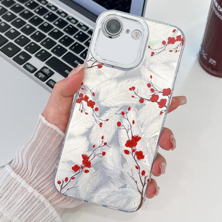 For iPhone 17e / 16e Electroplating Flower Texture TPU Phone Case