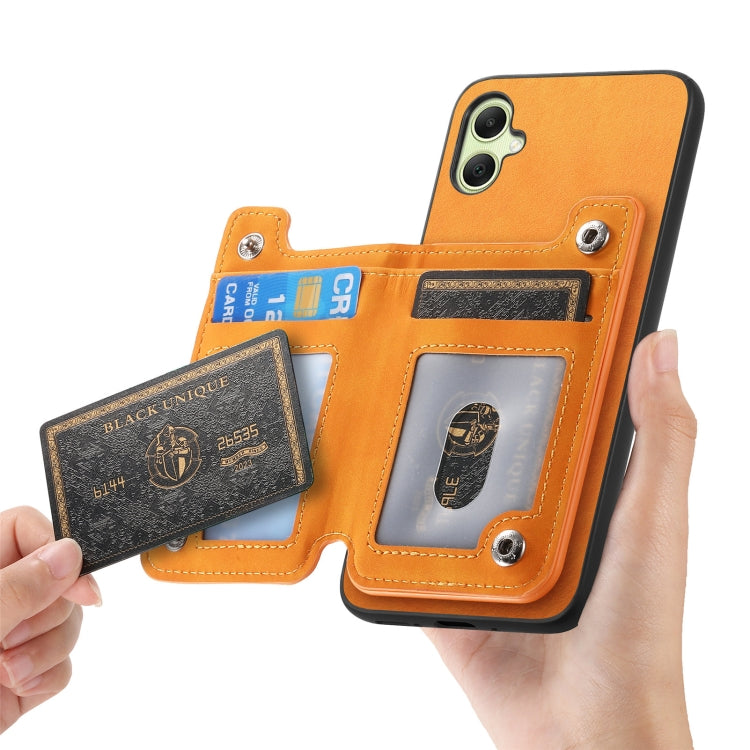 For Samsung Galaxy XCover 7 Retro MagSafe Zipper Wallet Card Bag Back Phone Case