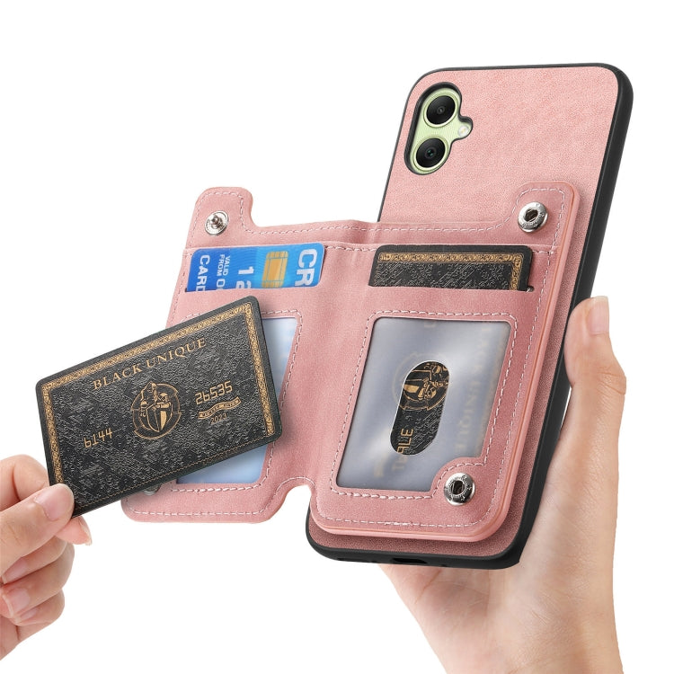 For Samsung Galaxy XCover 7 Retro MagSafe Zipper Wallet Card Bag Back Phone Case