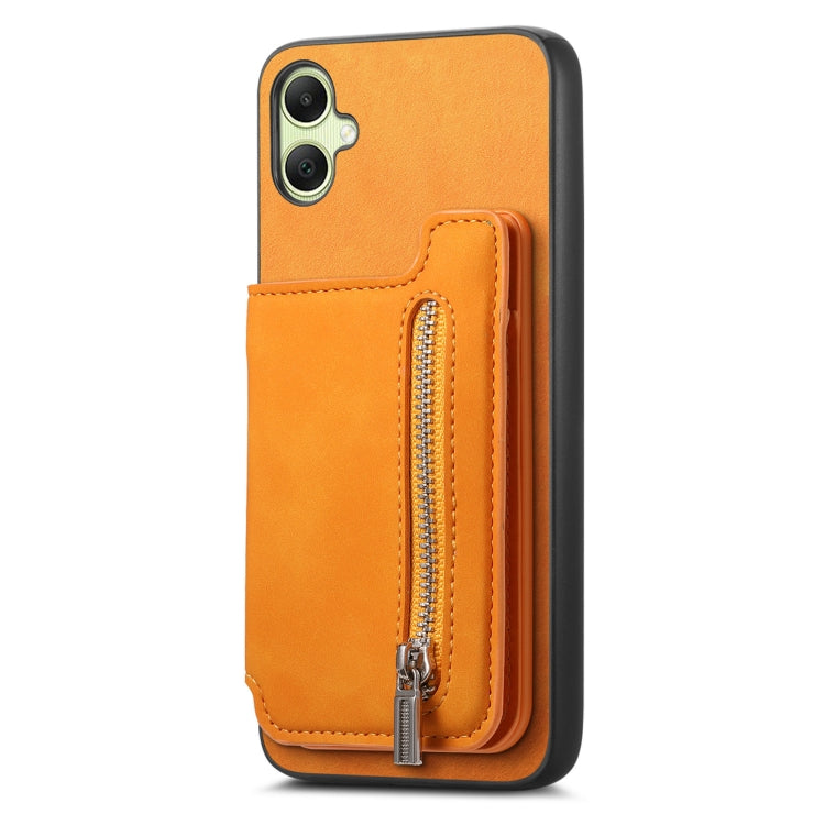 For Samsung Galaxy A05 Retro MagSafe Zipper Wallet Card Bag Back Phone Case