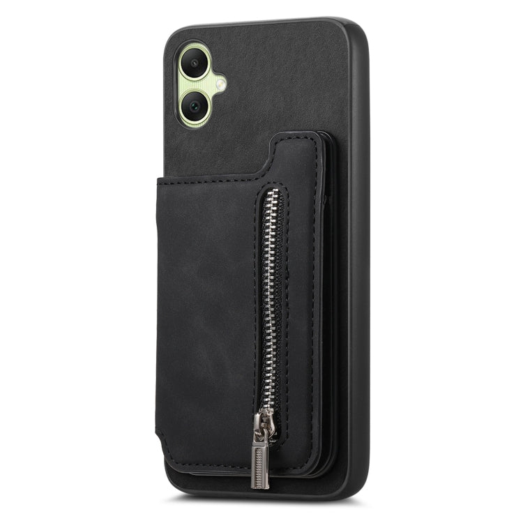 For Samsung Galaxy A05 Retro MagSafe Zipper Wallet Card Bag Back Phone Case