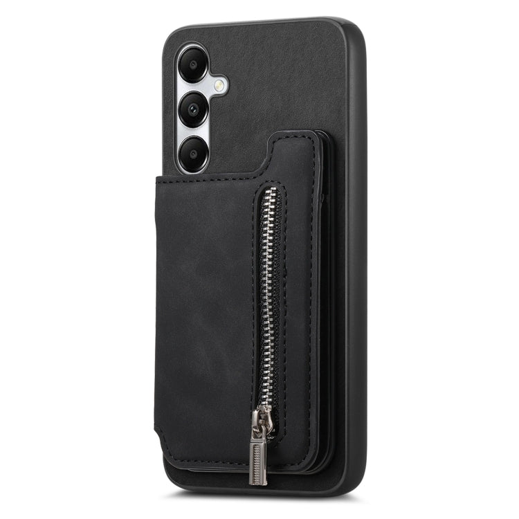 For Samsung Galaxy A05s Retro MagSafe Zipper Wallet Card Bag Back Phone Case