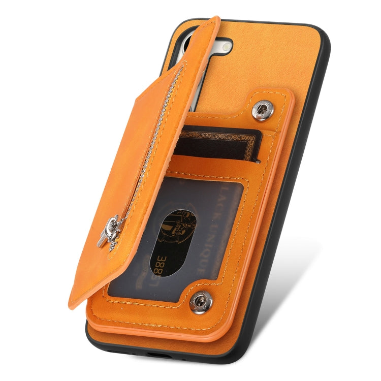 For Samsung Galaxy S23+ 5G Retro MagSafe Zipper Wallet Card Bag Back Phone Case