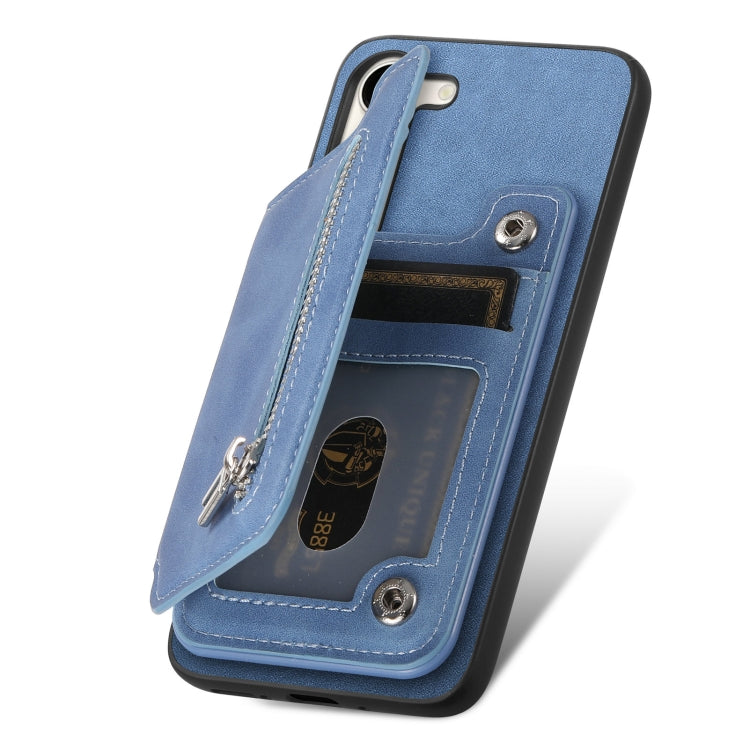 For Samsung Galaxy S23+ 5G Retro MagSafe Zipper Wallet Card Bag Back Phone Case
