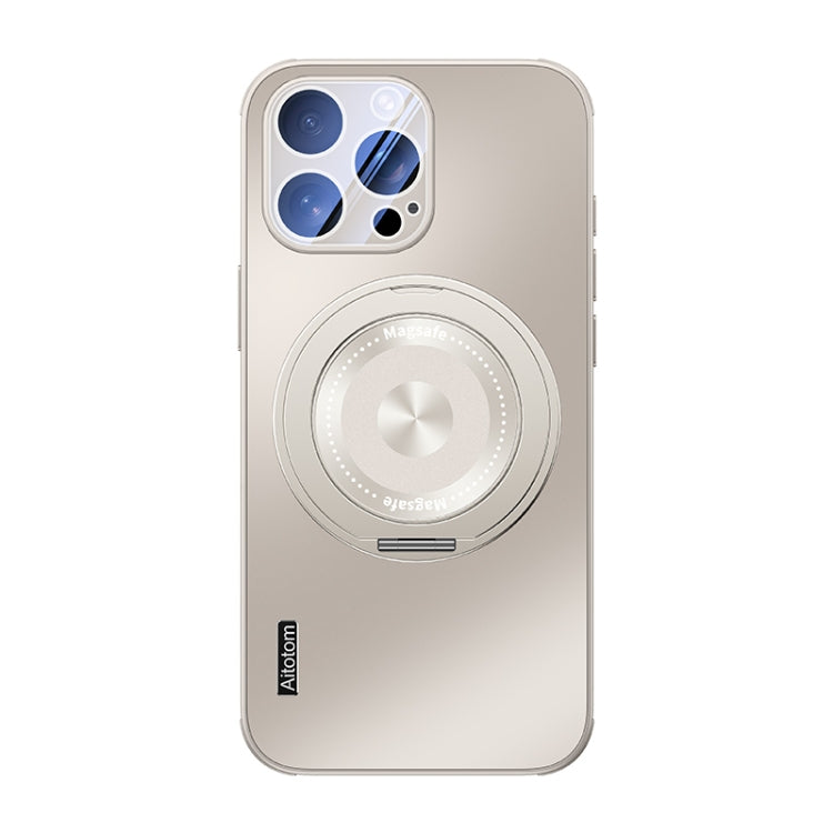 For iPhone 13 Pro Max Cooling MagSafe Holder Phone Case with Lens Film