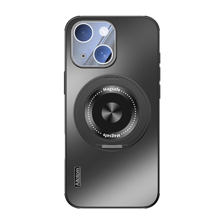 For iPhone 14 Cooling MagSafe Holder Phone Case with Lens Film