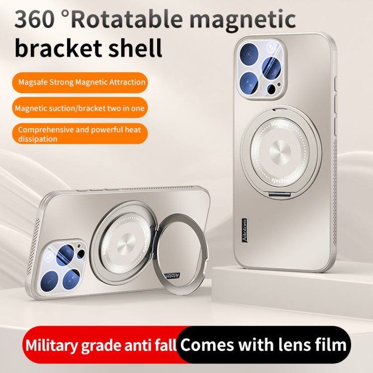 For iPhone 12 Cooling MagSafe Holder Phone Case with Lens Film