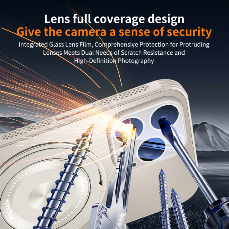 For iPhone 12 Cooling MagSafe Holder Phone Case with Lens Film