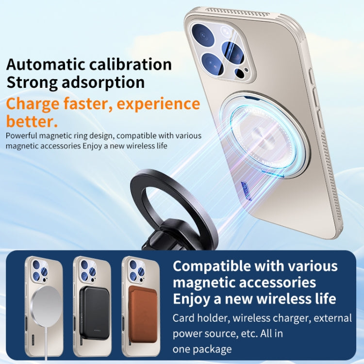 For iPhone 12 Cooling MagSafe Holder Phone Case with Lens Film