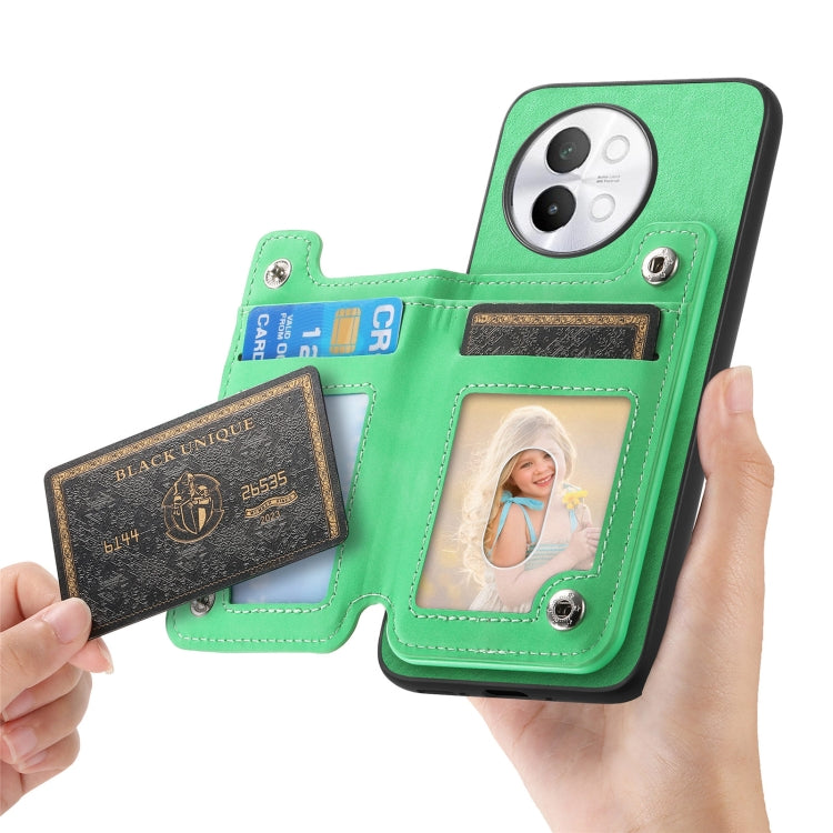 For vivo iQOO Neo9 / Neo9 Pro 5G Retro MagSafe Zipper Wallet Card Bag Back Phone Case