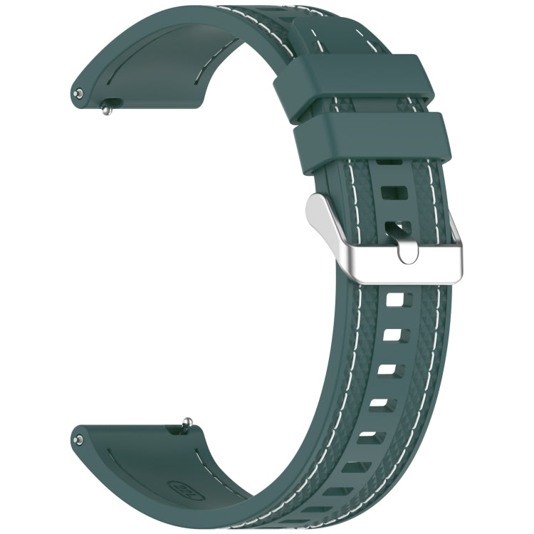 For Amazfit Bip 5 / GTR 4 / GTR 3 Quick Release Two Side Stitching Silicone Watch Band
