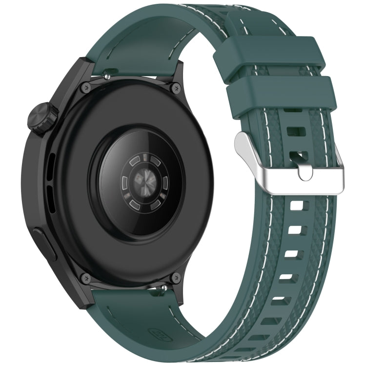For Samsung Galaxy Watch3 45mm Quick Release Two Side Stitching Silicone Watch Band