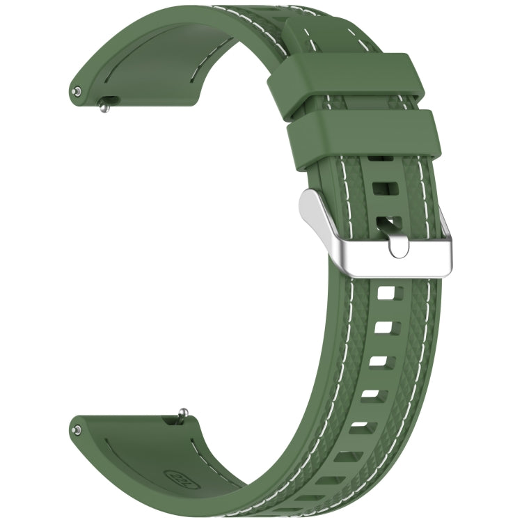 For Honor Watch 4 Pro Quick Release Two Side Stitching Silicone Watch Band
