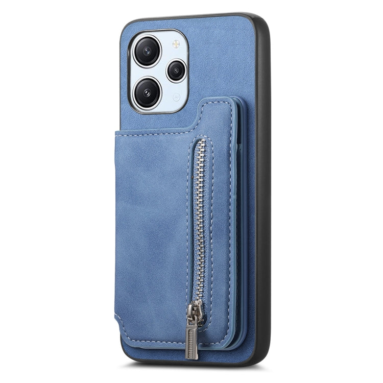 For Redmi Turbo 3 5G Retro MagSafe Zipper Wallet Card Bag Back Phone Case