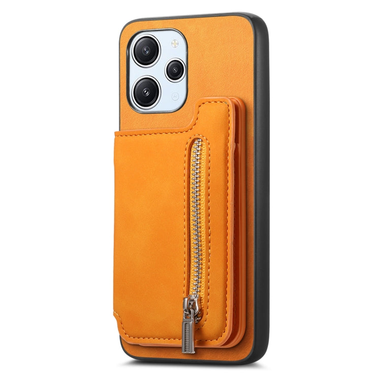 For Redmi Note 13 Pro 5G / Poco X6 5G Retro MagSafe Zipper Wallet Card Bag Back Phone Case
