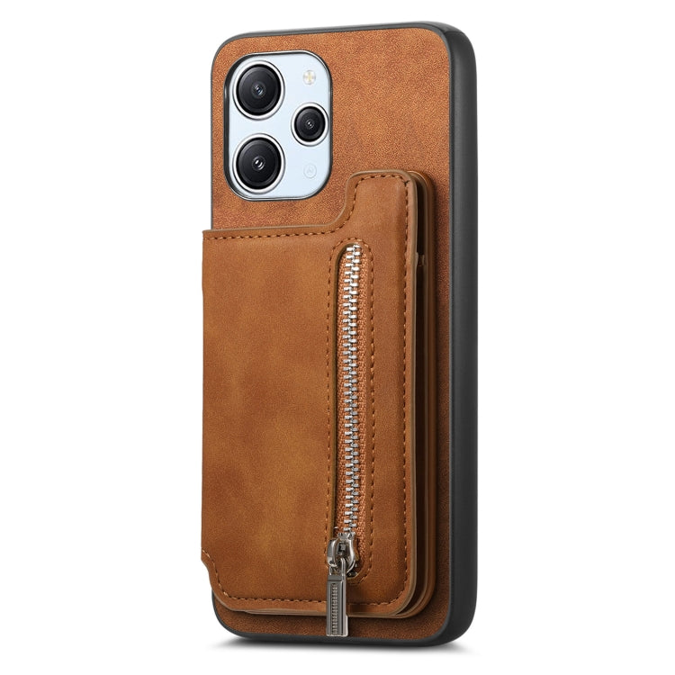 For Xiaomi 14 Retro MagSafe Zipper Wallet Card Bag Back Phone Case
