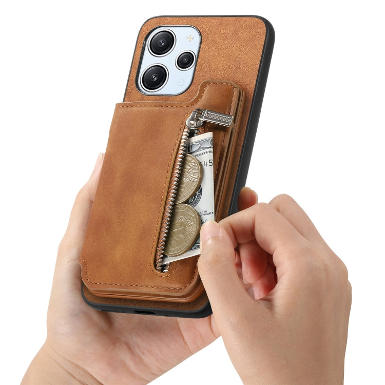 For Xiaomi 14 Retro MagSafe Zipper Wallet Card Bag Back Phone Case