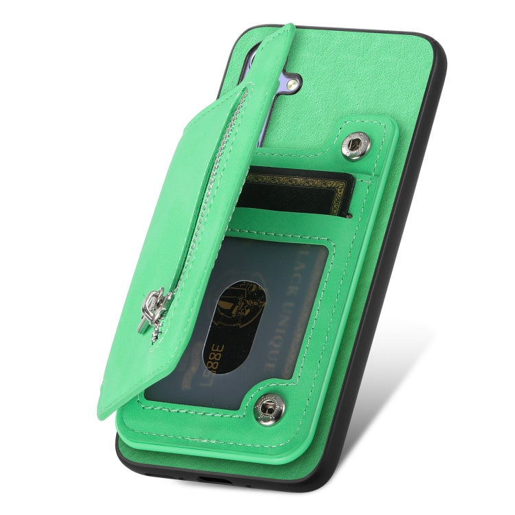 For Redmi Note 13 Pro+ Retro MagSafe Zipper Wallet Card Bag Back Phone Case