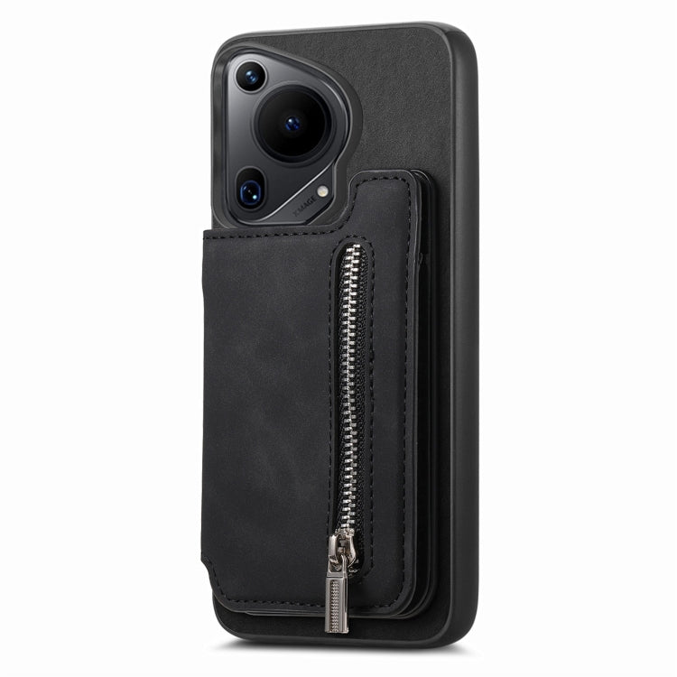 For Huawei nova 12 / 13 Retro MagSafe Zipper Wallet Card Bag Back Phone Case