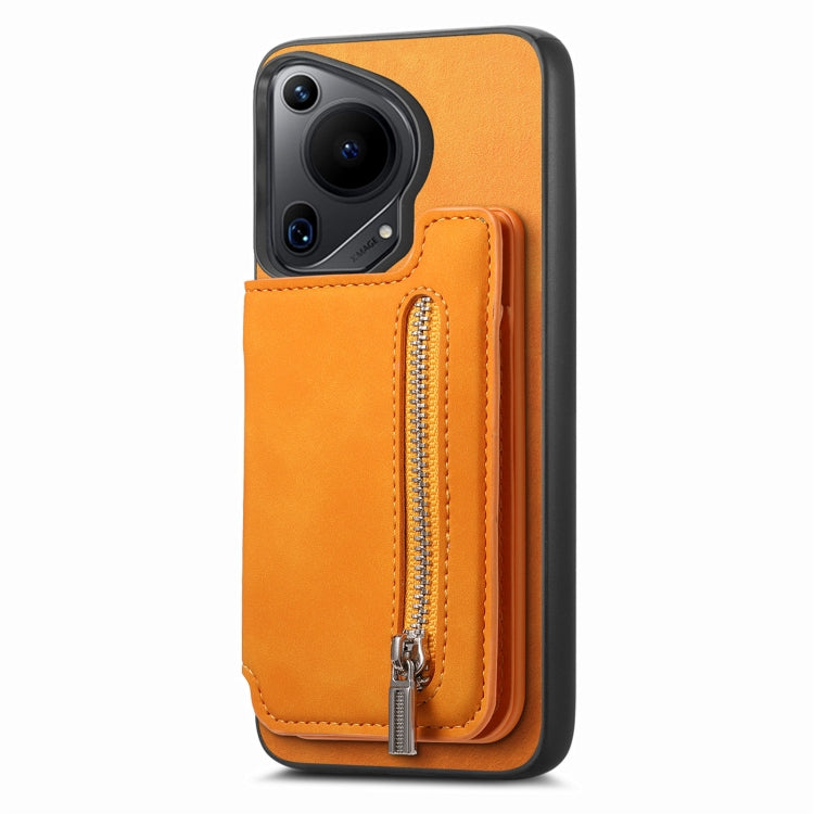 For Huawei nova 13 Pro Retro MagSafe Zipper Wallet Card Bag Back Phone Case
