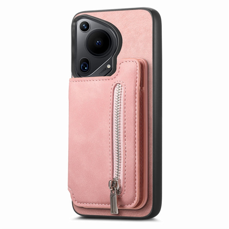 For Huawei nova 13 Pro Retro MagSafe Zipper Wallet Card Bag Back Phone Case